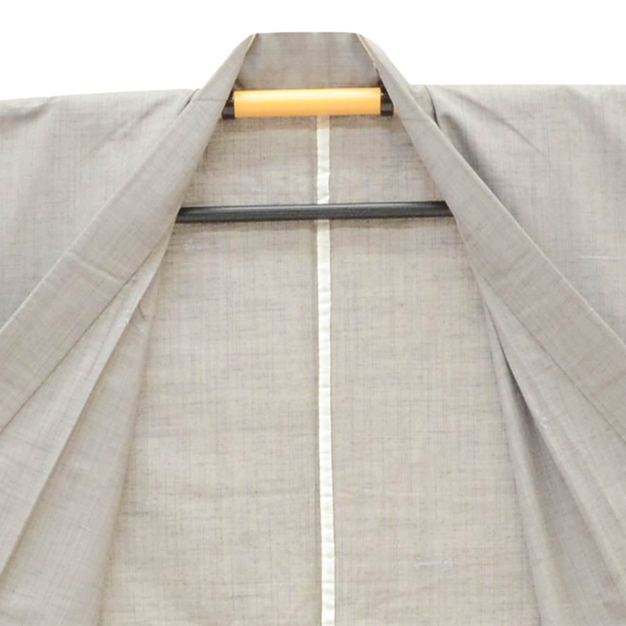 Vintage Japanese Kimono | Men's Tsumugi | Gray Silk | Solid | Unlined | Size S | Sustainable | Sustainable | uu2792b