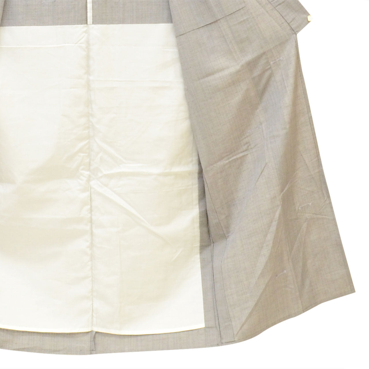 Vintage Japanese Kimono | Men's Tsumugi | Gray Silk | Solid | Unlined | Size S | Sustainable | Sustainable | uu2792b