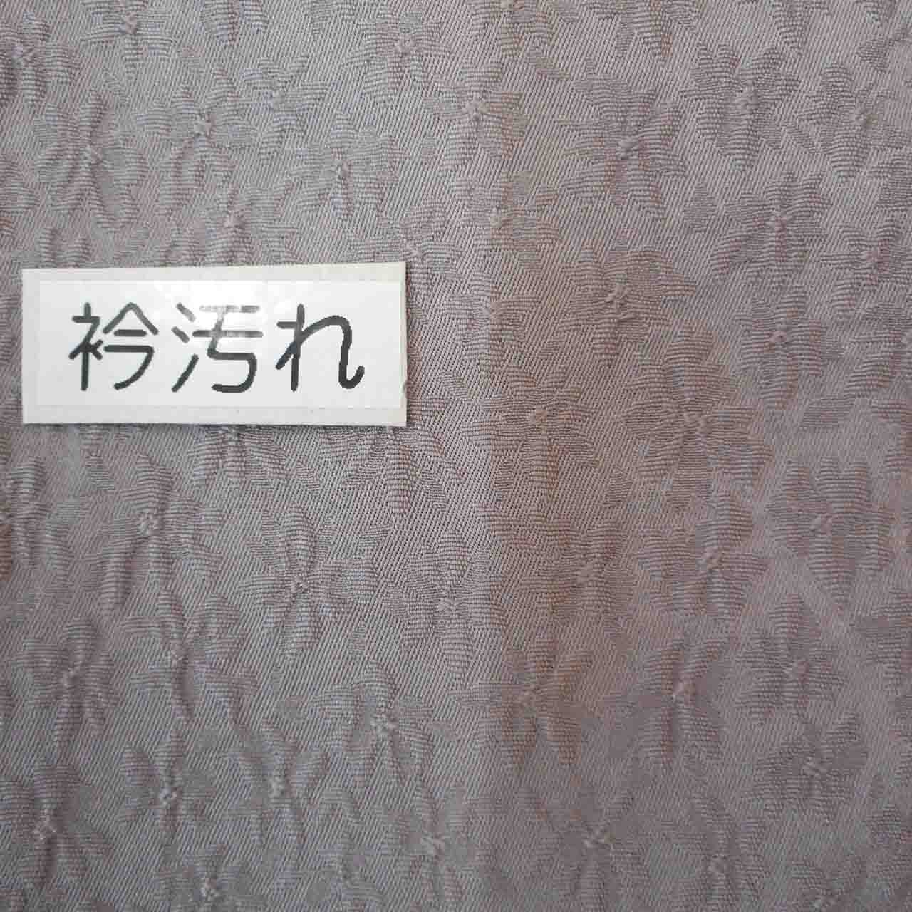 [Used] Recycled Kimono, Plain Color, Silk, Size S (Slightly Plus Size L), Excellent Condition, Length 155.0cm (61.0in), Sleeve Length 65.2cm (25.7in), Unlined, Ready-made, Crepe Fabric, Purple, Small Floral Pattern, Silk, Reused, uu2794b 