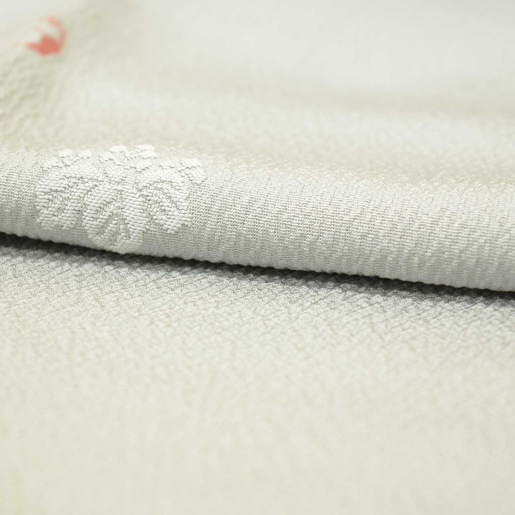 [Used] Recycled Kimono, Komon style, Pure Silk, Size L (Slightly Plus Size L), Excellent Condition, Length 161.9cm (63.7in), Sleeve Length 66.5cm (26.2in), Lined, Ready-made, Unused, Excellent Condition, Gray, Paulownia Wood, Reused, uu2802b 