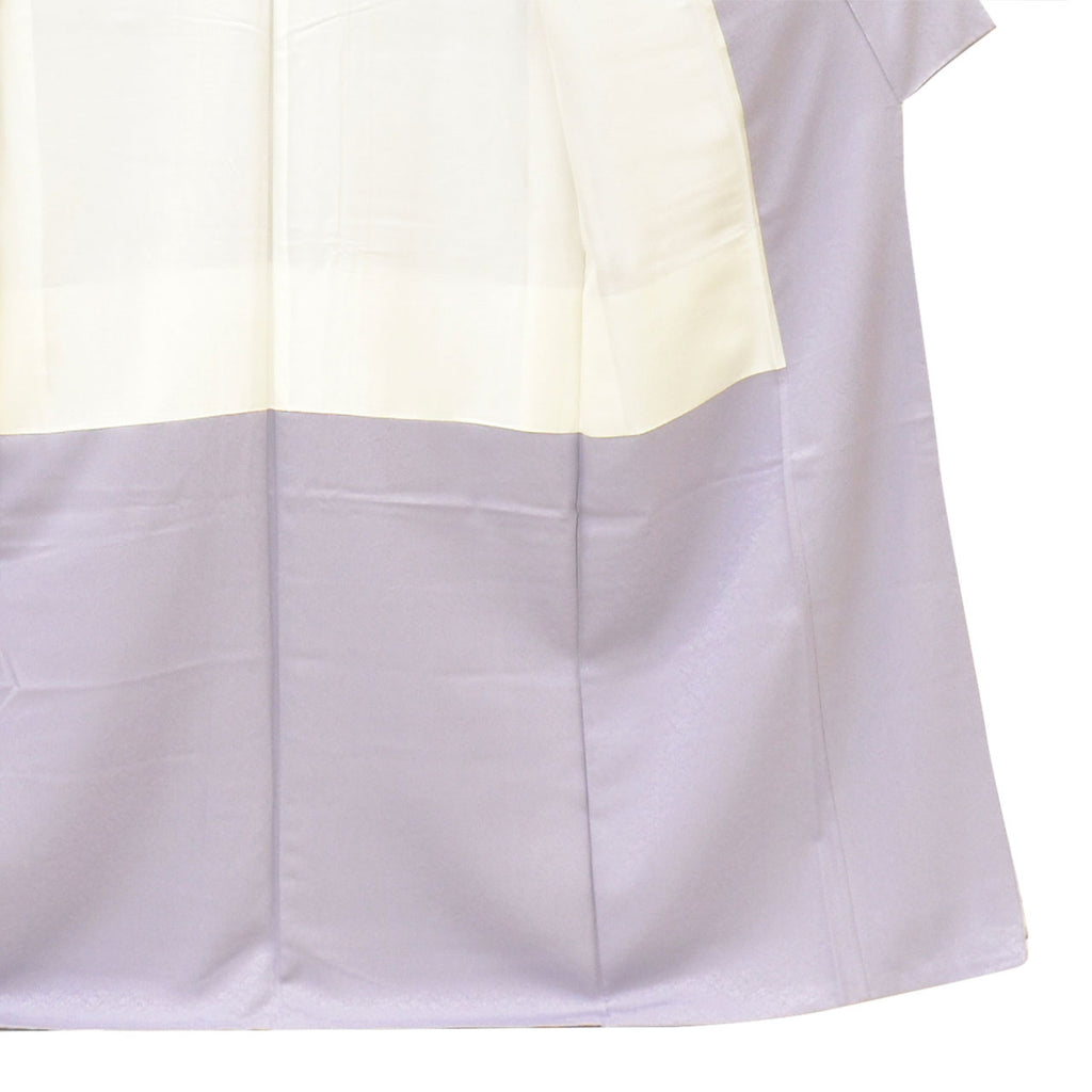 Vintage Japanese Kimono | Omeshi Kimono & Fukuro Obi Set | Purple Silk | One Crest | Size M | Sustainable | Sustainable | uu2822b