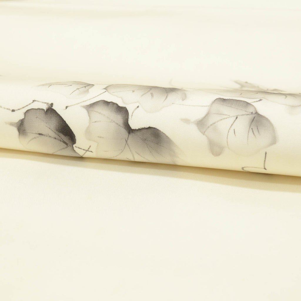Vintage Japanese Obi | Nagoya Obi | White Silk | Ivy Pattern | Artist Signed | Unused | Sustainable | Sustainable | uu2825b