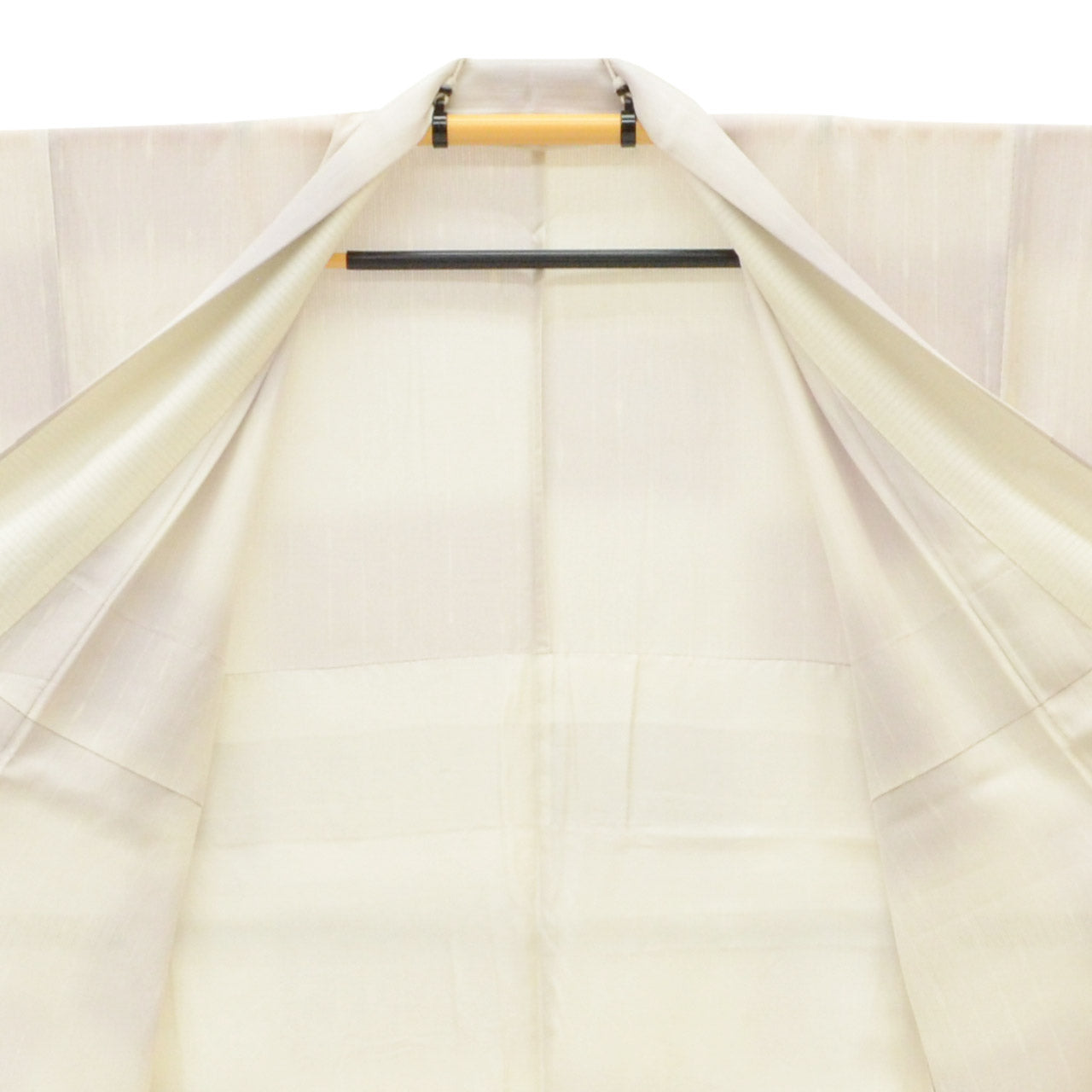 Vintage Japanese Kimono | Summer Komon | Purple Silk Ro | Stripe Pattern | Dry-cleaned | Size L | Sustainable | Sustainable | uuc1377a20