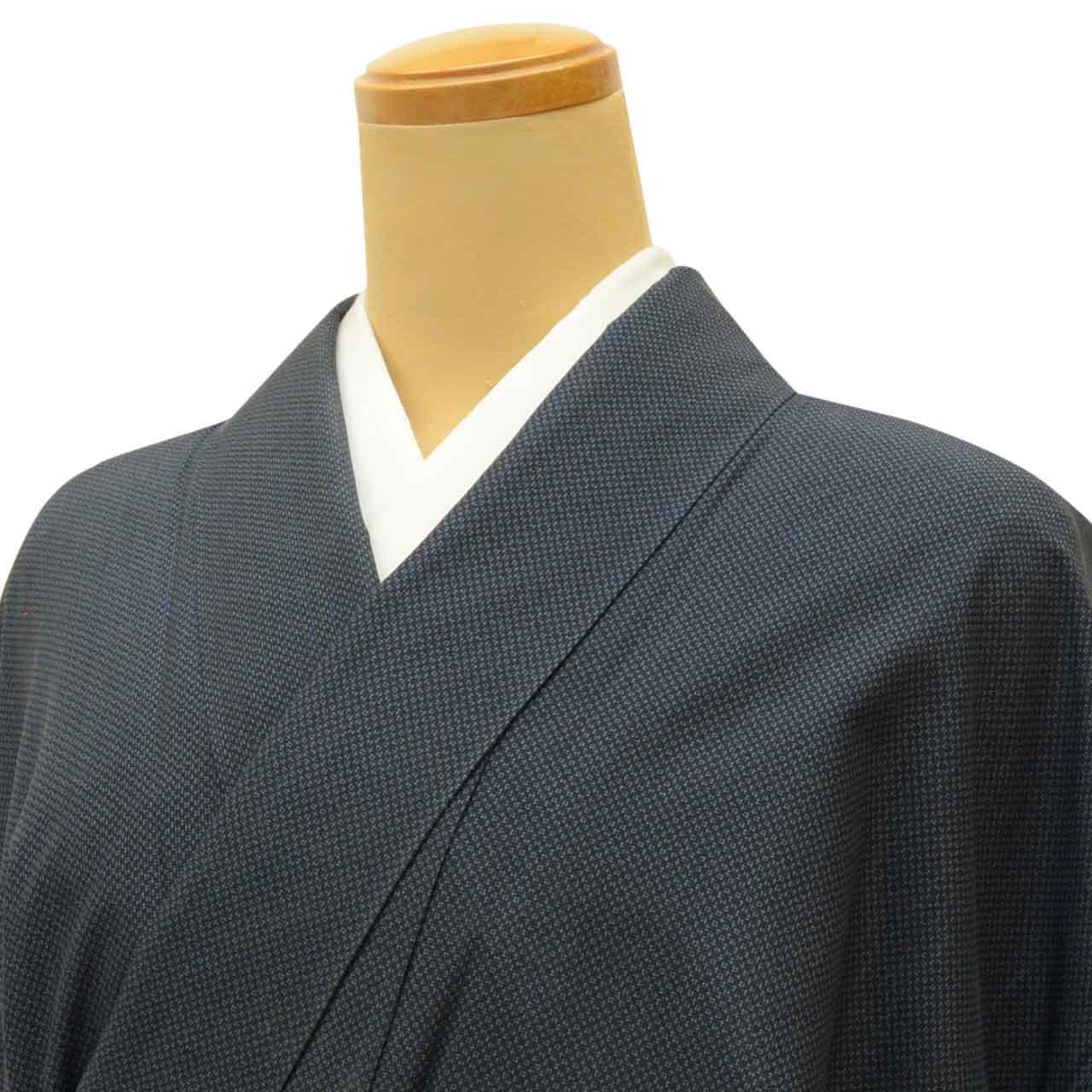 Vintage Japanese Kimono | Oshima Tsumugi | Navy Silk | Stream Houmongi-style | Unlined | Dry-cleaned | Size M-L | Sustainable | uuc1725a20