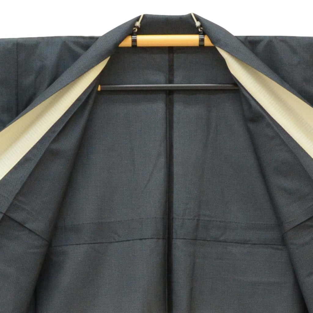 Vintage Japanese Kimono | Oshima Tsumugi | Navy Silk | Stream Houmongi-style | Unlined | Dry-cleaned | Size M-L | Sustainable | uuc1725a20