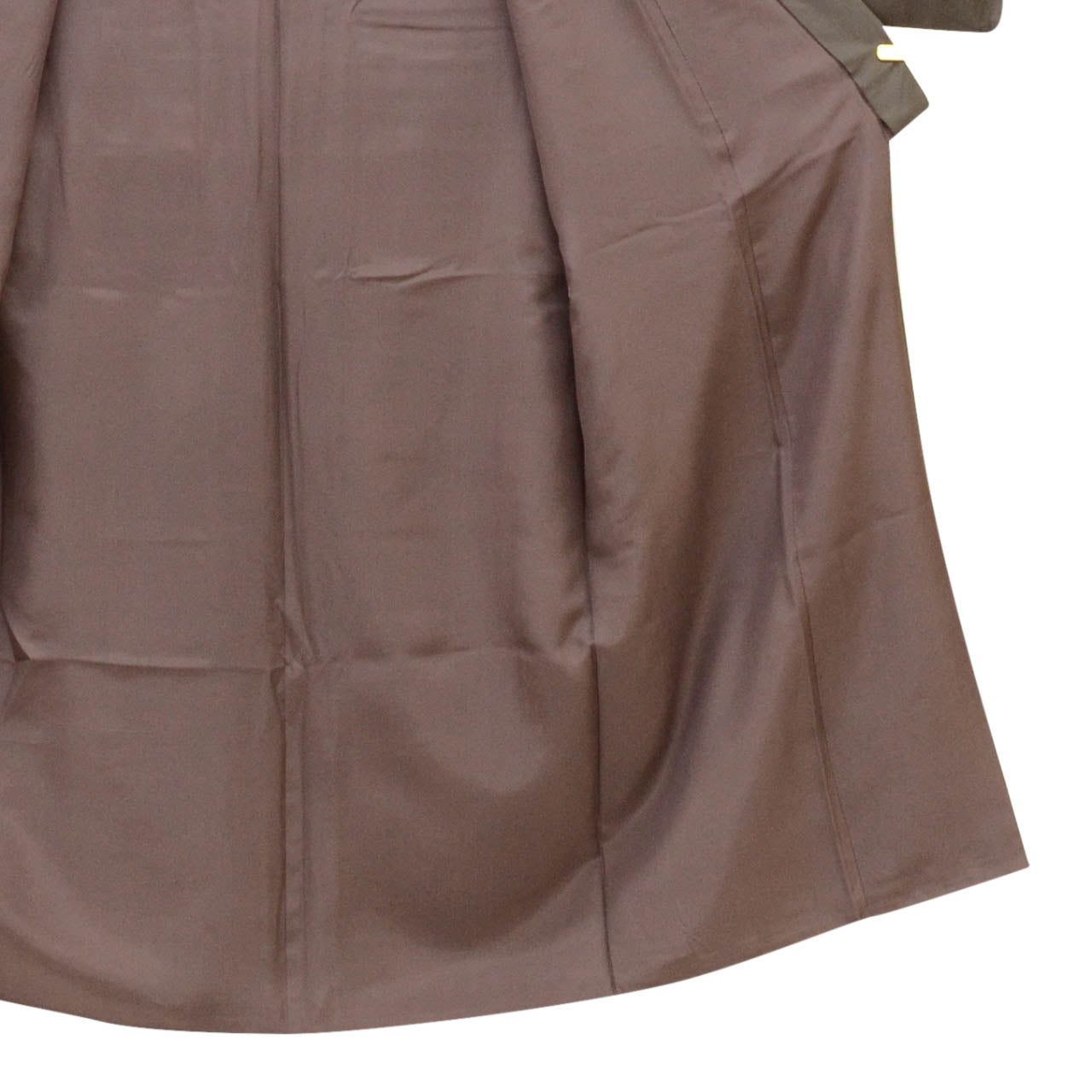 [Used] Men's Silk Kimono, Size M, Excellent Condition, Length 142.0cm (55.9in), Sleeve Length 70.0cm (27.6in), Lined, Dark Brown, Ready-made, Cleaned, Single Family Crest, Plain, Reused uuc2377a20 