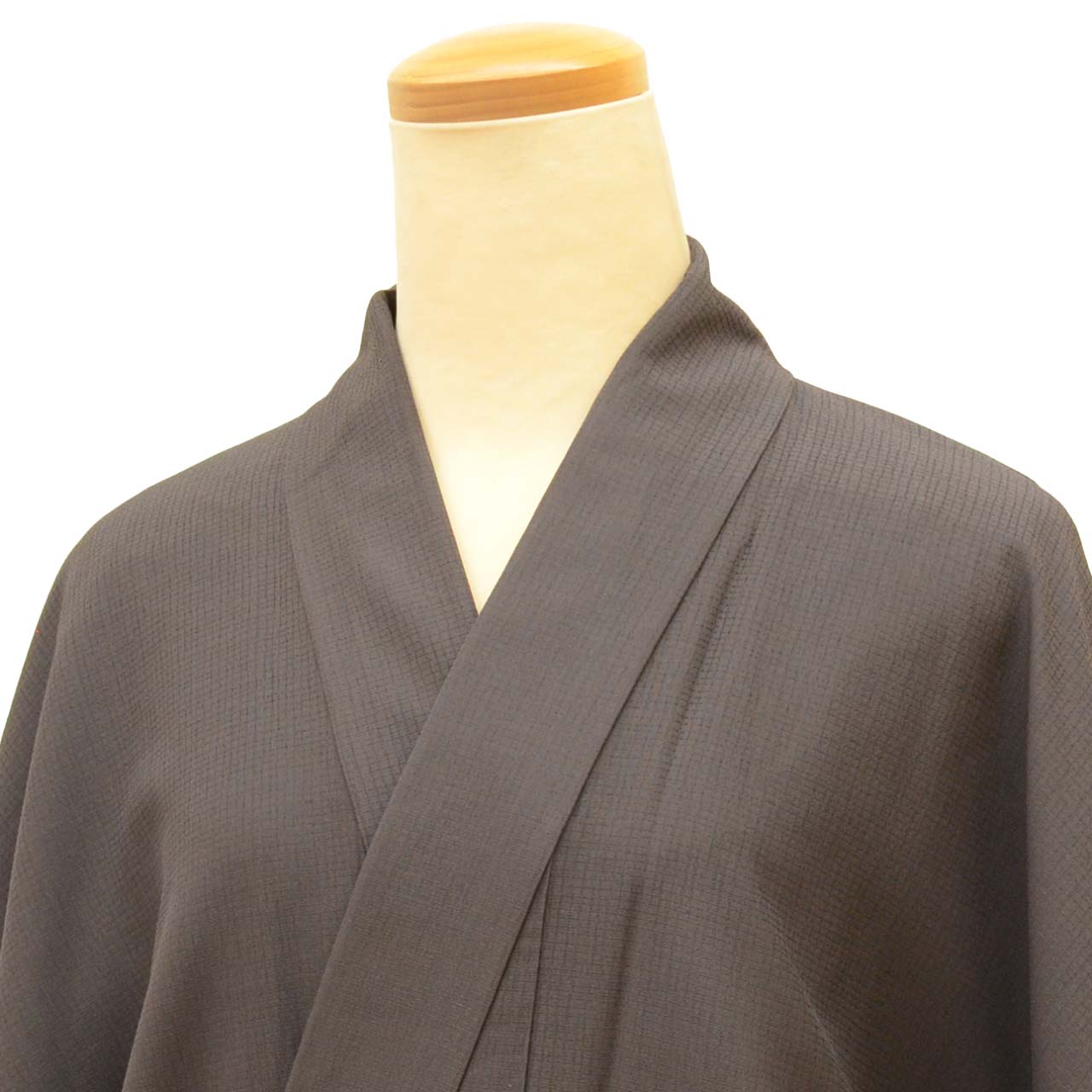 [Used] Men's Silk Kimono, Size M, Excellent Condition, Length 142.0cm (55.9in), Sleeve Length 70.0cm (27.6in), Lined, Dark Brown, Ready-made, Cleaned, Single Family Crest, Plain, Reused uuc2377a20 