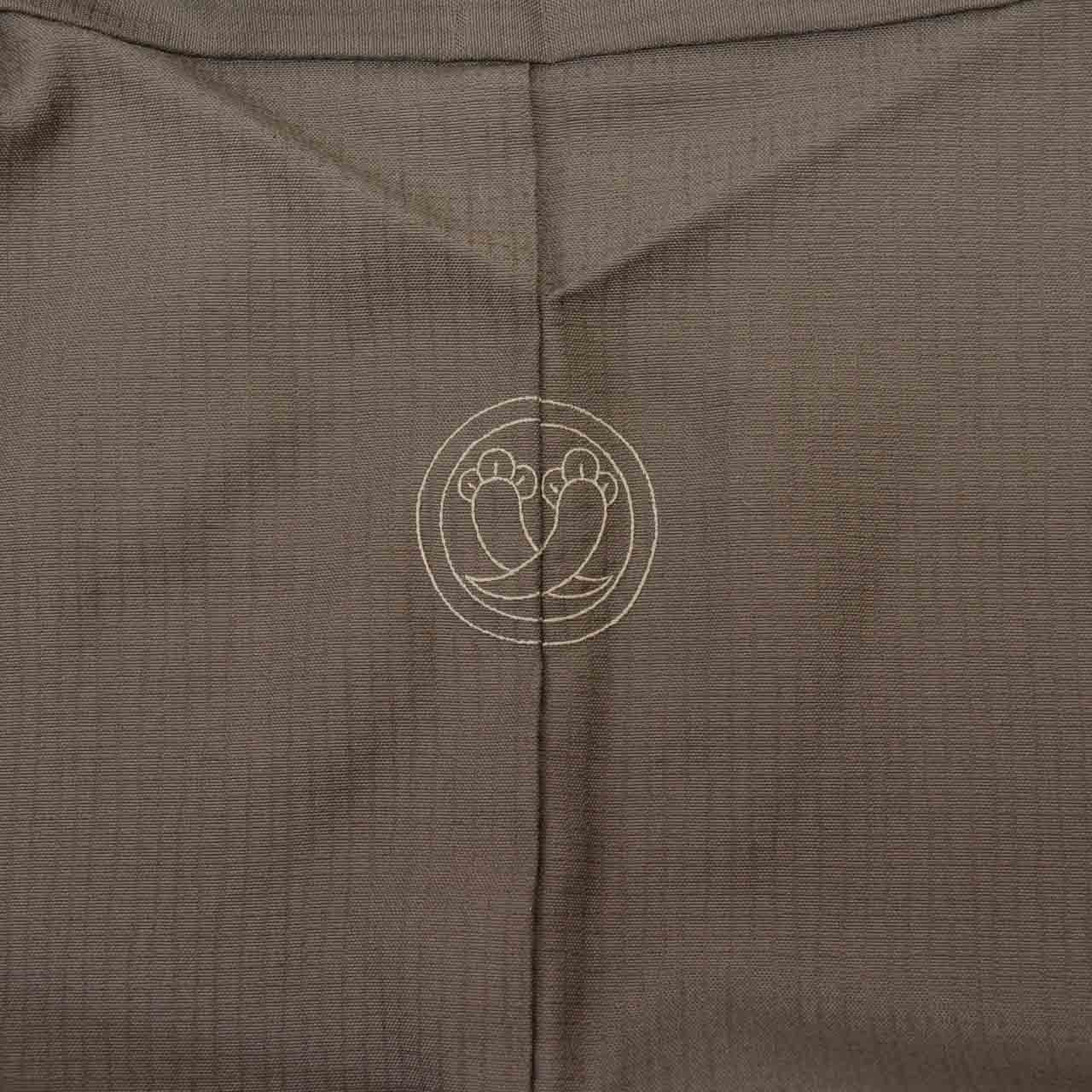 [Used] Men's Silk Kimono, Size M, Excellent Condition, Length 142.0cm (55.9in), Sleeve Length 70.0cm (27.6in), Lined, Dark Brown, Ready-made, Cleaned, Single Family Crest, Plain, Reused uuc2377a20 