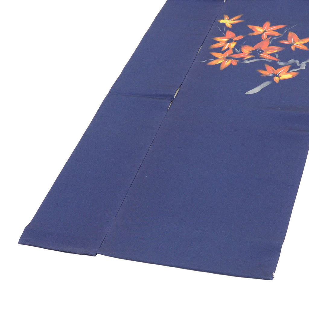 Vintage Japanese Obi | Nagoya Obi | Navy Silk | Floral Hand-painted | Nine-sun | Otaiko | Sustainable | vv0008