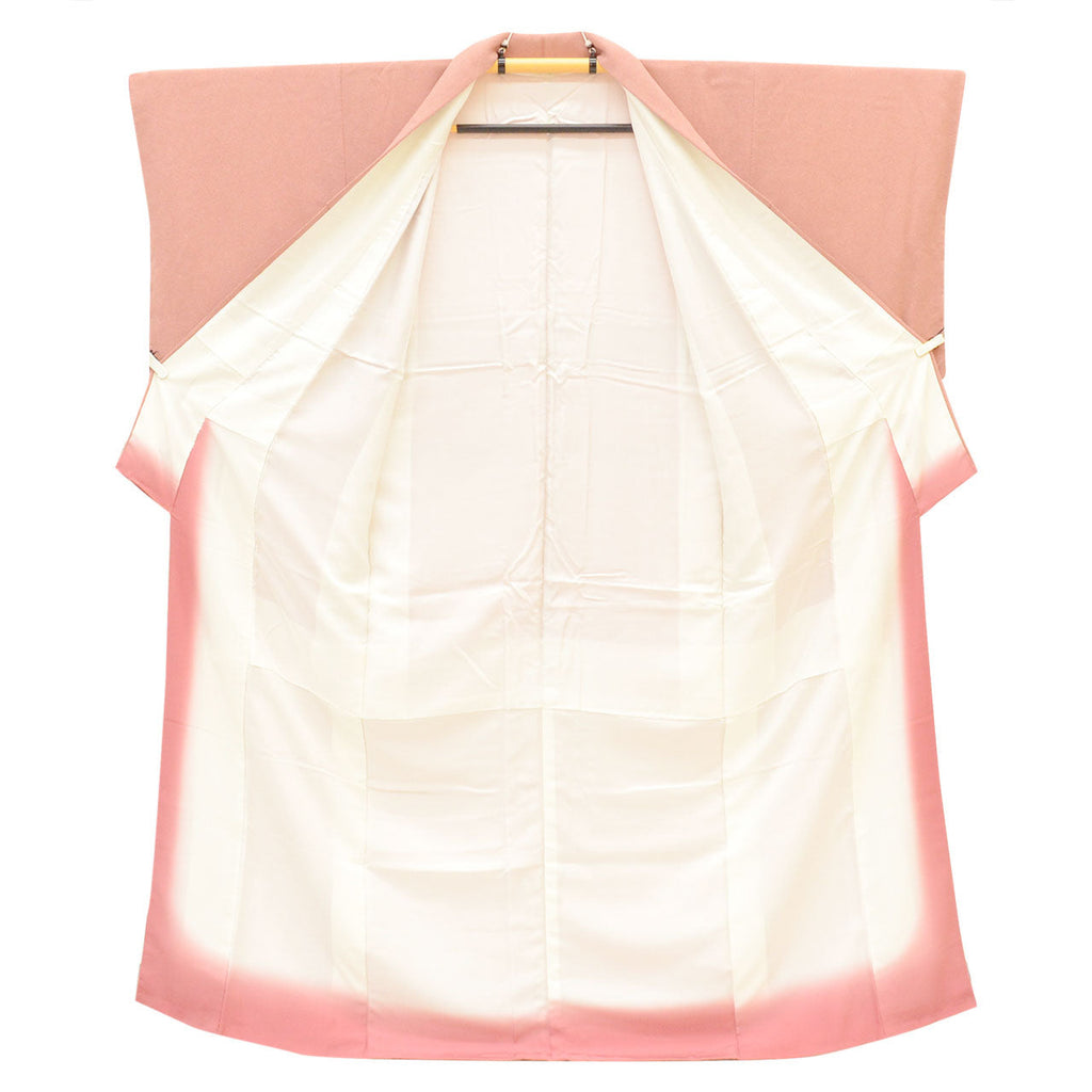 Vintage Japanese Kimono | Edo Komon | Pink Silk | Shark Scale Samegomon | Dyer Itabe Mitsuhiro | Sustainable | vv0013