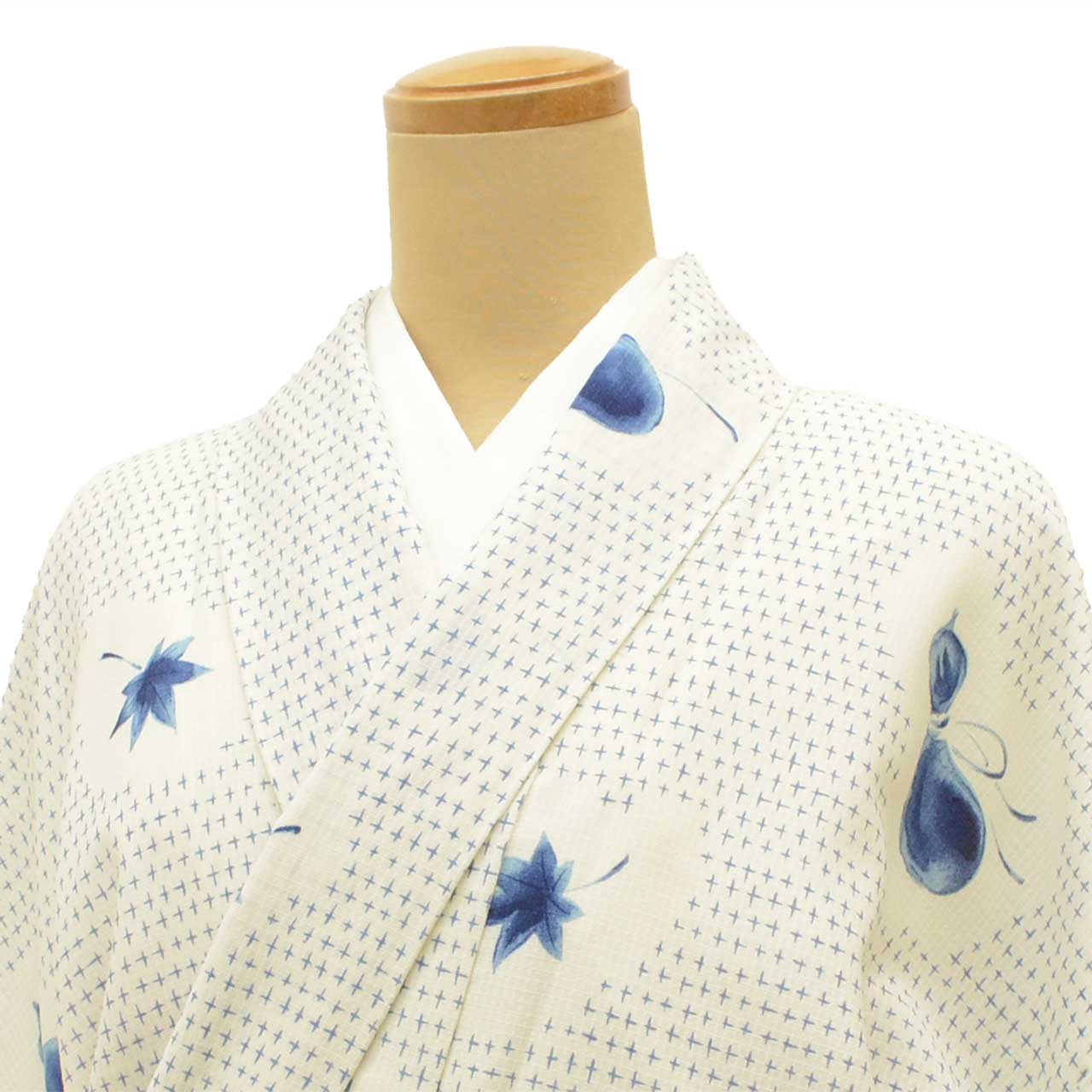 Vintage Japanese Kimono | Komon | Synthetic | Floral Pattern | Washable | Extra Tall Size LL | Sustainable | vv0015