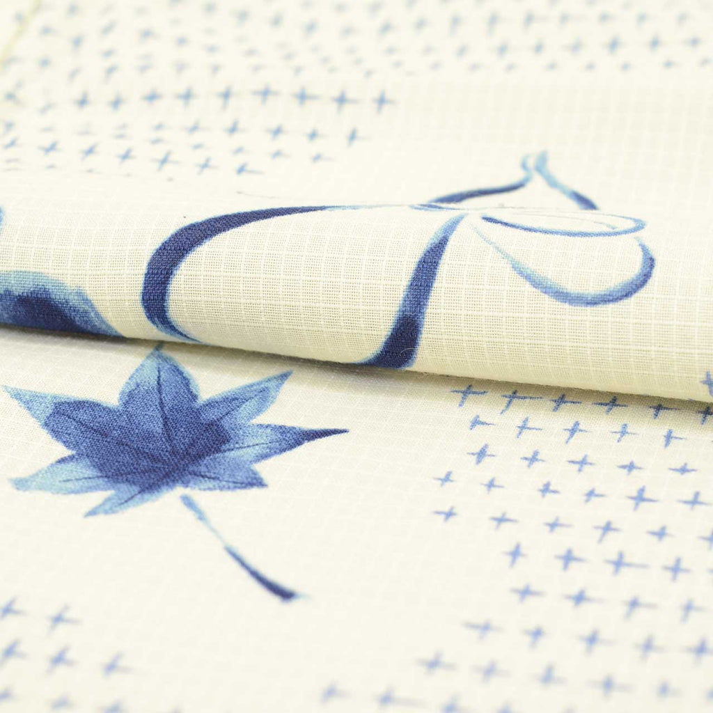 Vintage Japanese Kimono | Komon | Synthetic | Floral Pattern | Washable | Extra Tall Size LL | Sustainable | vv0015