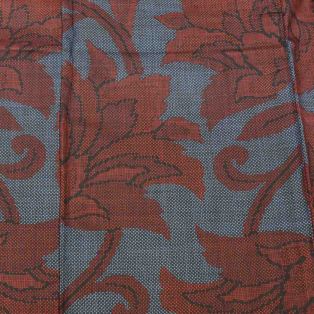 Vintage Japanese Kimono | Oshima Tsumugi | Gray Silk | Ichimotozuke 7-thread | Unused | Extra Tall Size LL | Sustainable | vv0017