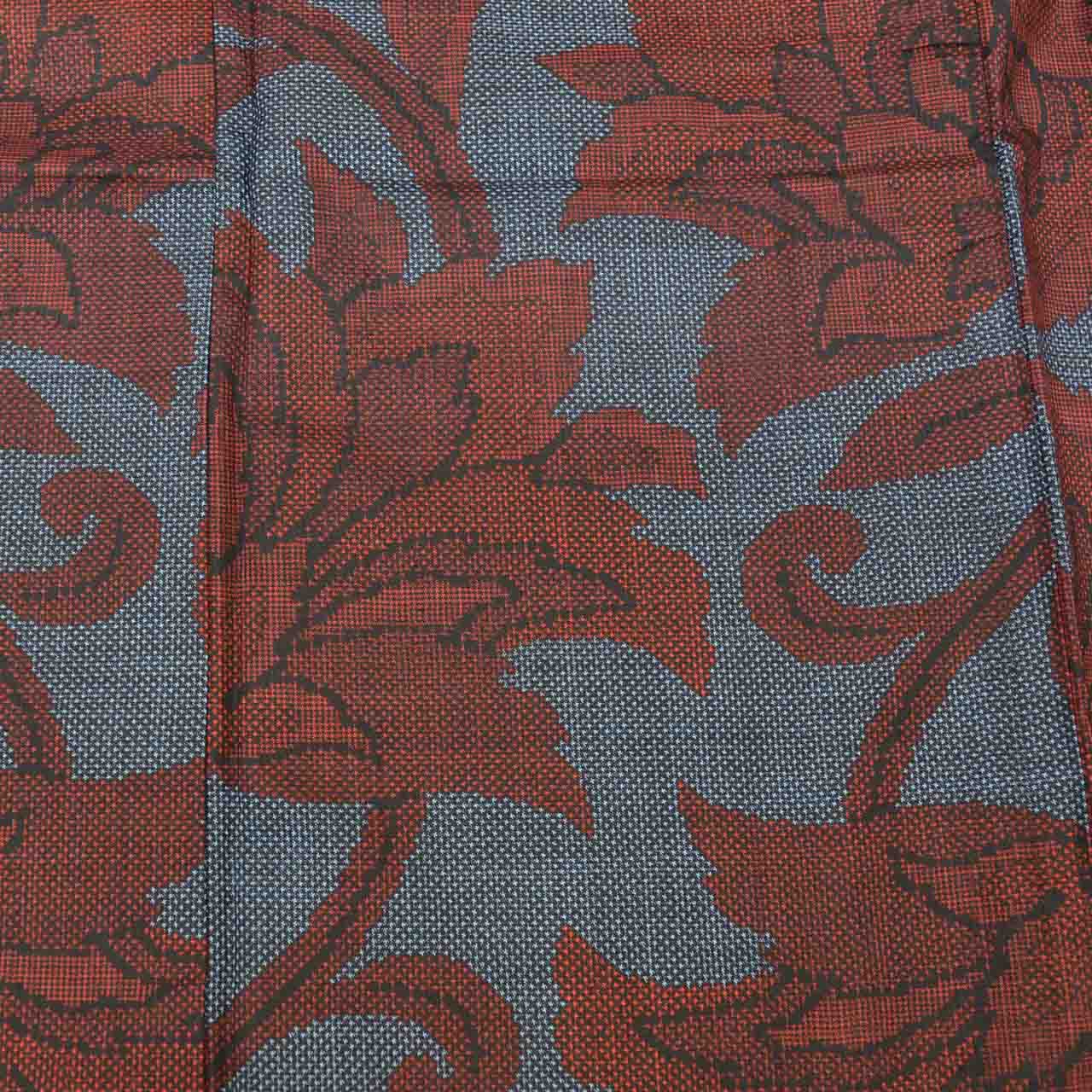 Vintage Japanese Kimono | Oshima Tsumugi | Gray Silk | Ichimotozuke 7-thread | Unused | Extra Tall Size LL | Sustainable | vv0017