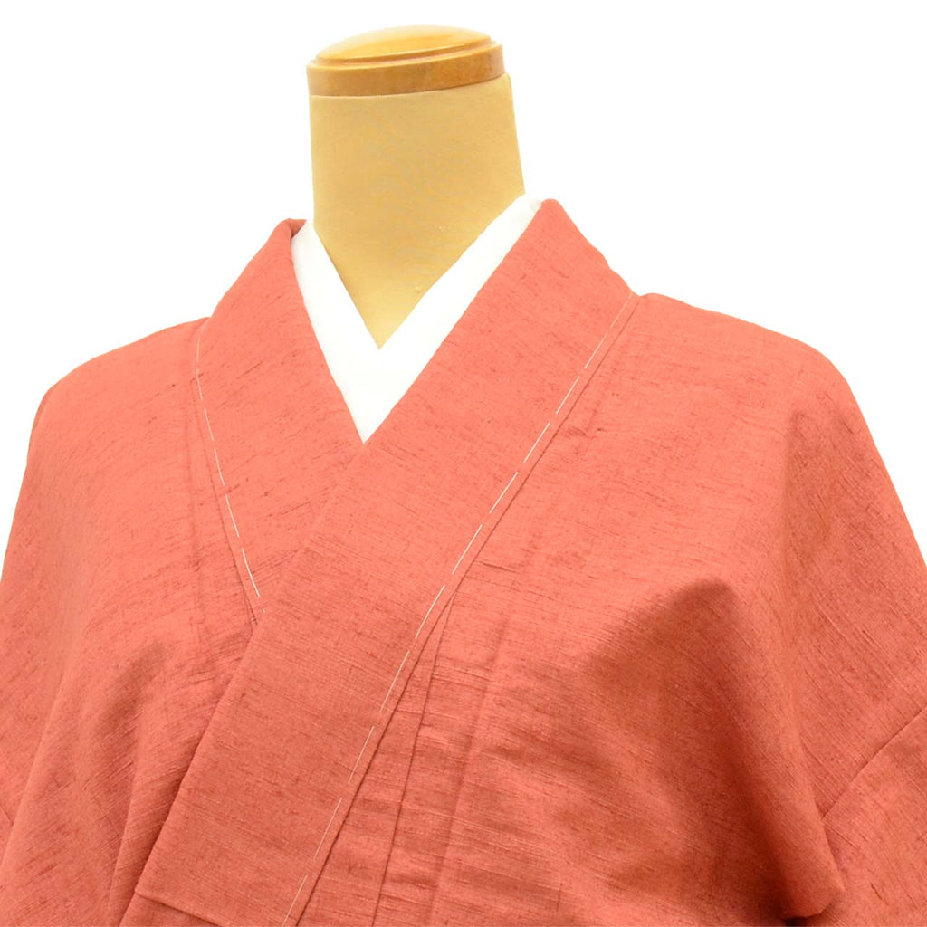 Vintage Japanese Kimono | Tsumugi | Brown Silk | Plain | Artist Signed | One Crest | Unused | Kaga Yuzen Master | Sustainable | vv0018