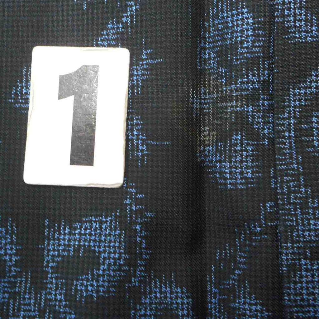 Vintage Japanese Kimono | Oshima Tsumugi | Navy Silk | Floral Pattern | Ichimotozuke 7-thread | Unused | Size M | Sustainable | vv0022