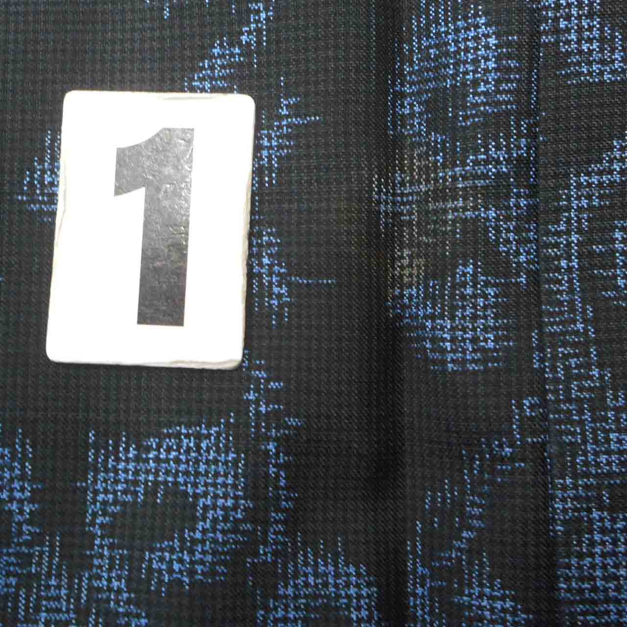 Vintage Japanese Kimono | Oshima Tsumugi | Navy Silk | Floral Pattern | Ichimotozuke 7-thread | Unused | Size M | Sustainable | vv0022