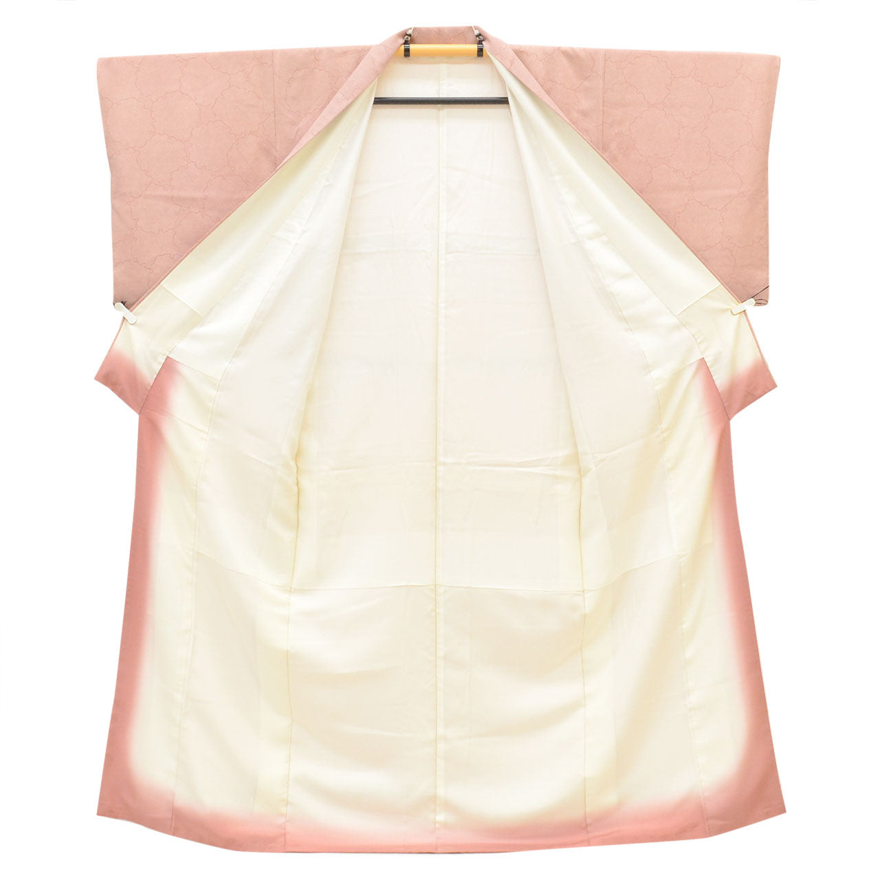 Vintage Japanese Kimono | Edo Komon | Pink Silk | Shark Scale Samegomon | Snow Ring | One Crest | Size M | Sustainable | vv0025