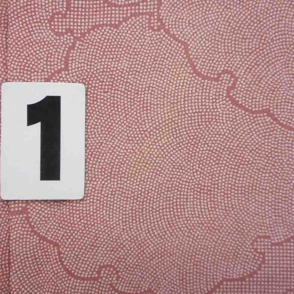 Vintage Japanese Kimono | Edo Komon | Pink Silk | Shark Scale Samegomon | Snow Ring | One Crest | Size M | Sustainable | vv0025