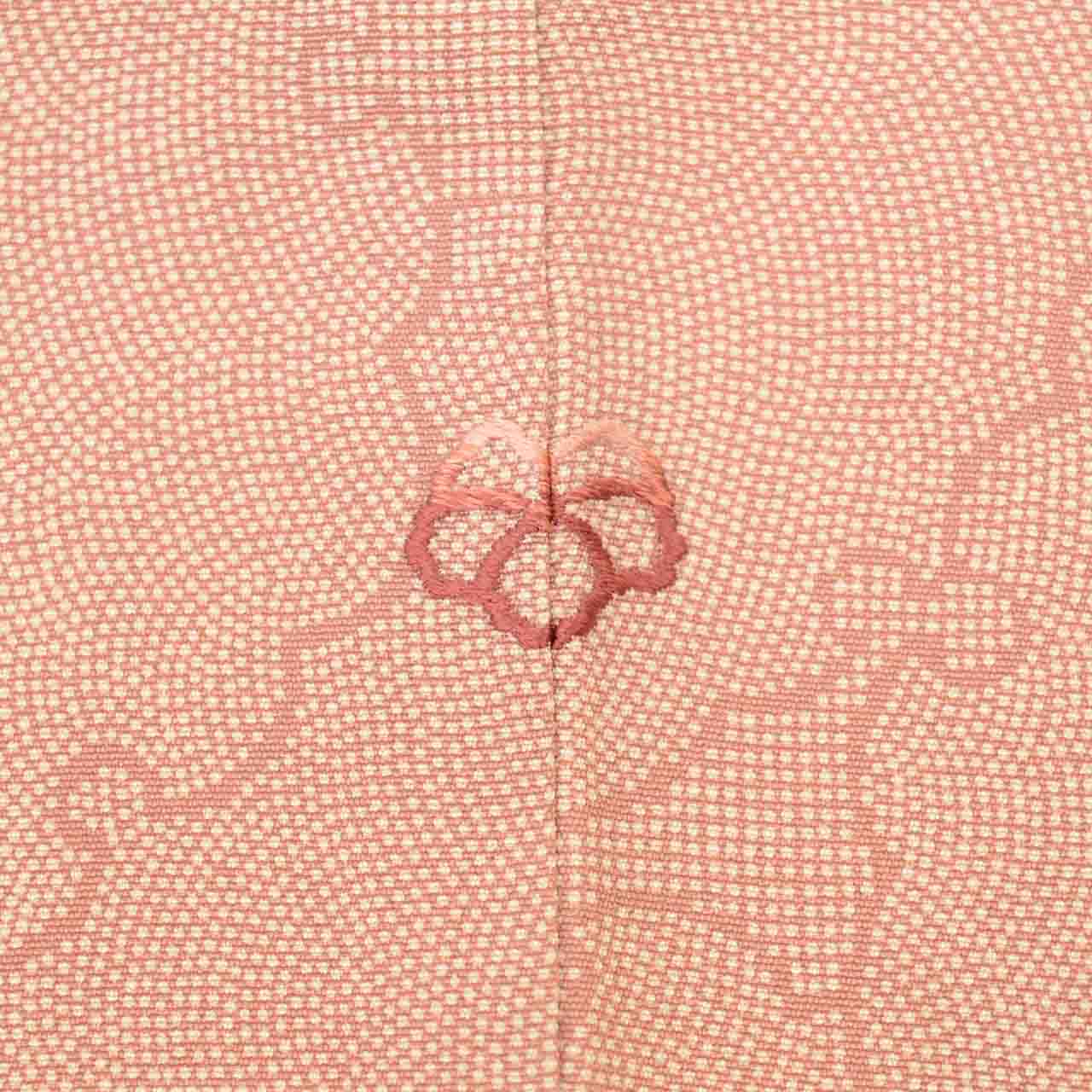 Vintage Japanese Kimono | Edo Komon | Pink Silk | Shark Scale Samegomon | Snow Ring | One Crest | Size M | Sustainable | vv0025