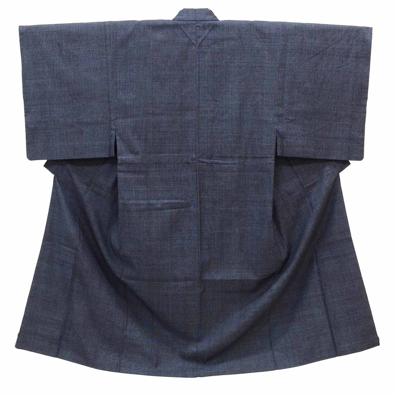 Vintage Japanese Kimono | Men's Yuki Tsumugi | Navy Silk | Tortoiseshell Kasuri | UNESCO Heritage | Men's Size M | Sustainable | vv0026