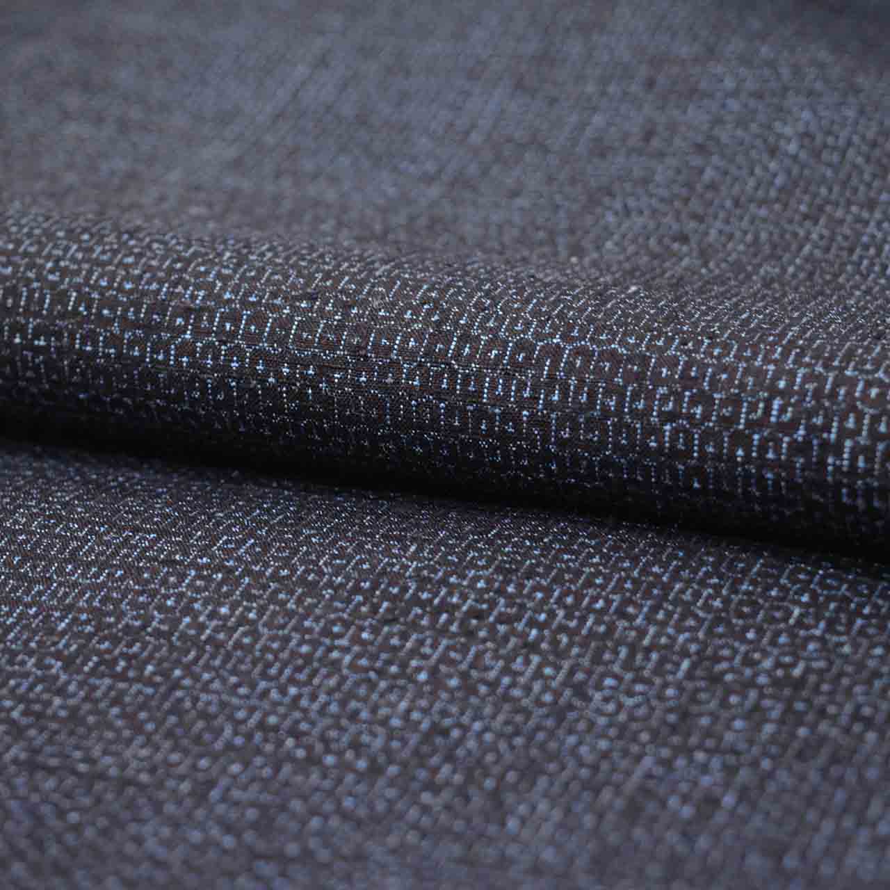 Vintage Japanese Kimono | Men's Yuki Tsumugi | Navy Silk | Tortoiseshell Kasuri | UNESCO Heritage | Men's Size M | Sustainable | vv0026