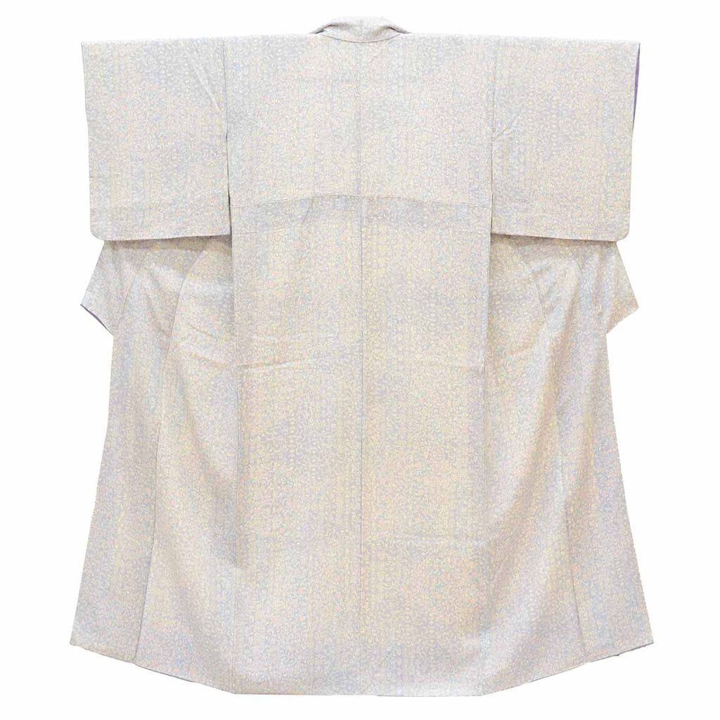 Vintage Japanese Kimono | Edo Komon | Blue Silk | Small Floral Pattern | Petite Size S | Sustainable | vv0028
