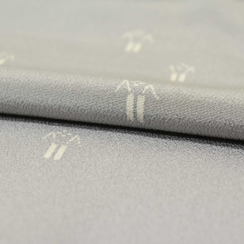 Vintage Japanese Kimono | Komon | Gray Silk | Geometric Pattern | Size M | Sustainable | vv0032