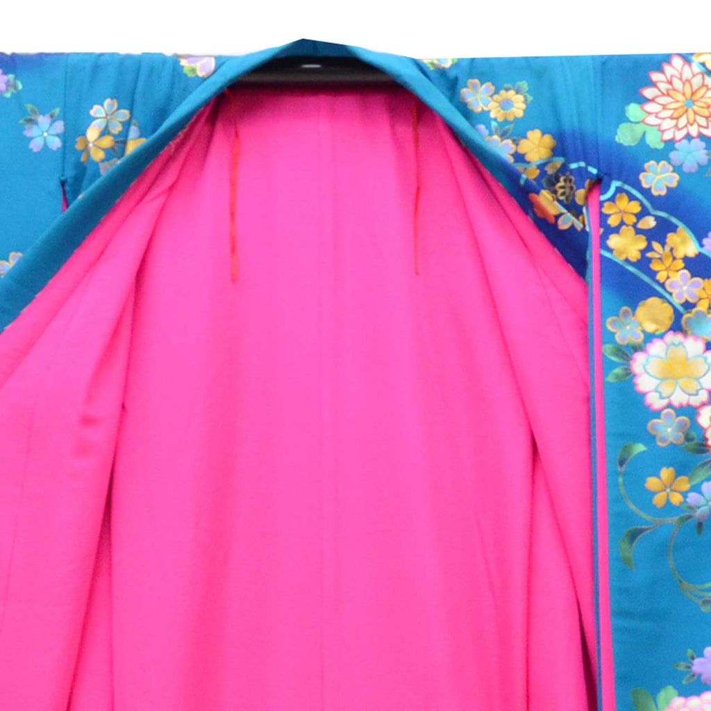 Vintage Japanese Kimono | Iro-uchikake | Red Gold Silk | Phoenix Crane Floral | Kara-ori Hikihaku | Bridal | Sustainable | vv0035