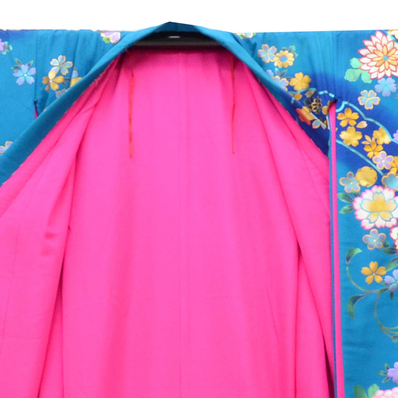 Vintage Japanese Kimono | Iro-uchikake | Red Gold Silk | Phoenix Crane Floral | Kara-ori Hikihaku | Bridal | Sustainable | vv0035