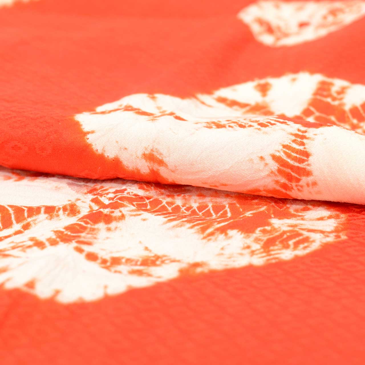 Vintage Japanese Kimono | Nagajuban | Red Silk | Floral Shibori | With Han-eri | Muso-sode | Ladies | Sustainable | vv0058