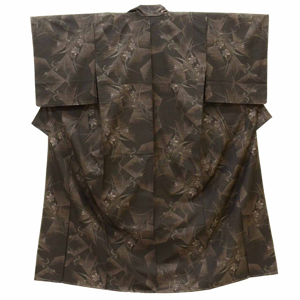 [Used] Authentic Oshima Tsumugi Silk Kimono, Recycled, Pure Silk, Size S, Excellent Condition, Length 155.5cm (61.2in), Tokiemon Fuji Silk Weaving, Sleeve Length 64.0cm (25.2in), Lined, Ready-made, Unused, SILK, Reuse, vvc0033a20 