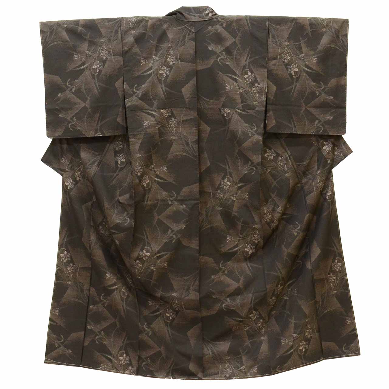 [Used] Authentic Oshima Tsumugi Silk Kimono, Recycled, Pure Silk, Size S, Excellent Condition, Length 155.5cm (61.2in), Tokiemon Fuji Silk Weaving, Sleeve Length 64.0cm (25.2in), Lined, Ready-made, Unused, SILK, Reuse, vvc0033a20 